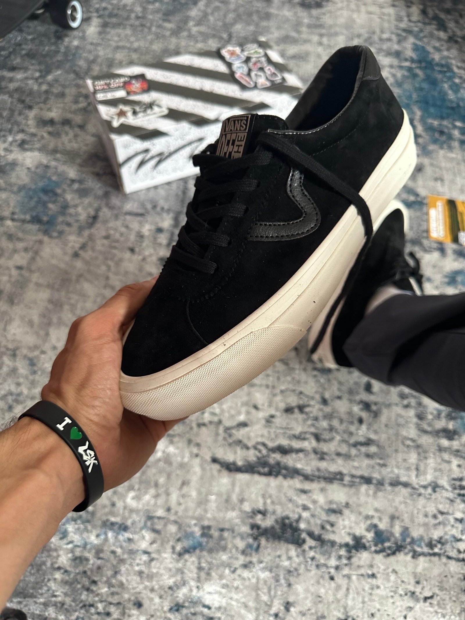 Tenis Vans Suede Sport Style 73 Gamuza Negros / Blancos