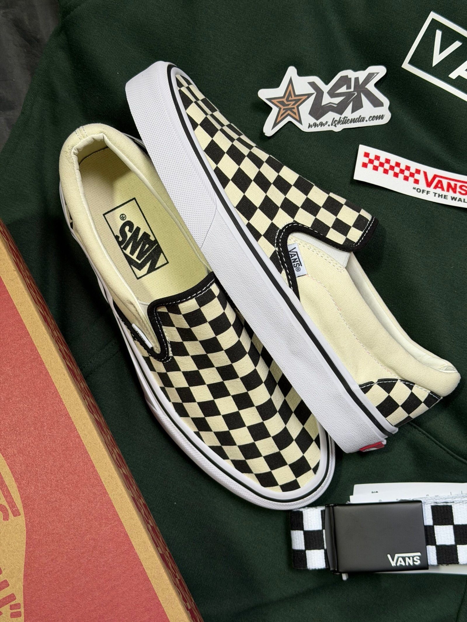 Tenis Vans Slip on Clasicos Unisex Ajedrez (Checkers)