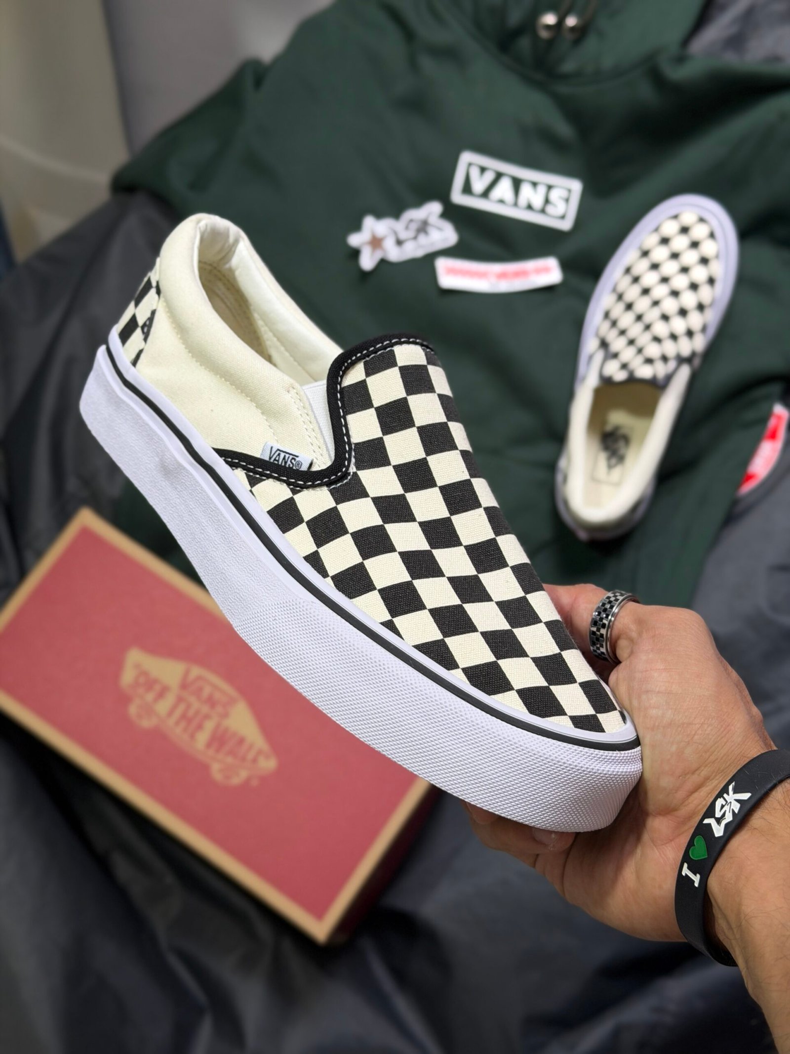 Tenis Vans Slip on Clasicos Unisex Ajedrez (Checkers)