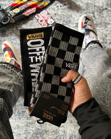 Medias Chess Gray/Black