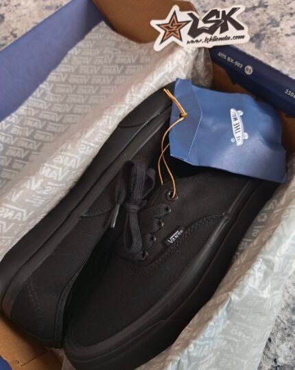 Tenis Negros Vans Authentic Premium Lona