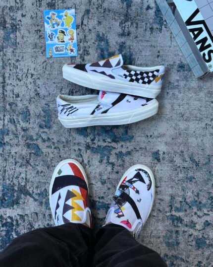 Tenis Vans Slip On Moma Blancos Unisex