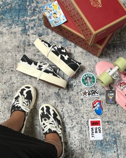 Tenis Vans Authentic Plataforma Vaca (Cowprint) Mujer