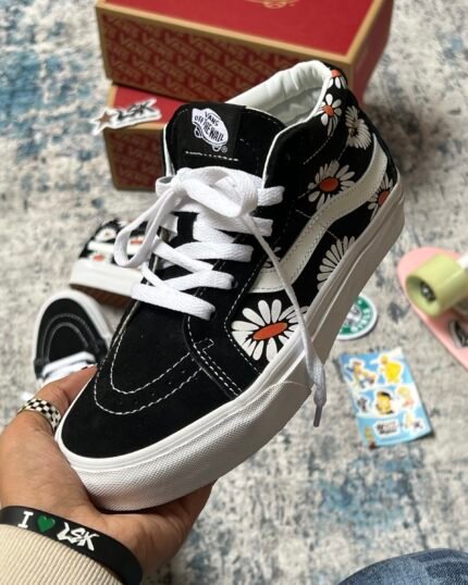 Tenis Vans sk8 Mid bota Floral Marigold Mujer