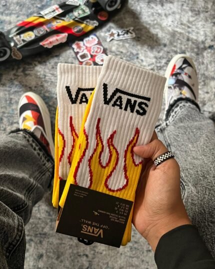Medias Vans Flamas Amarillas