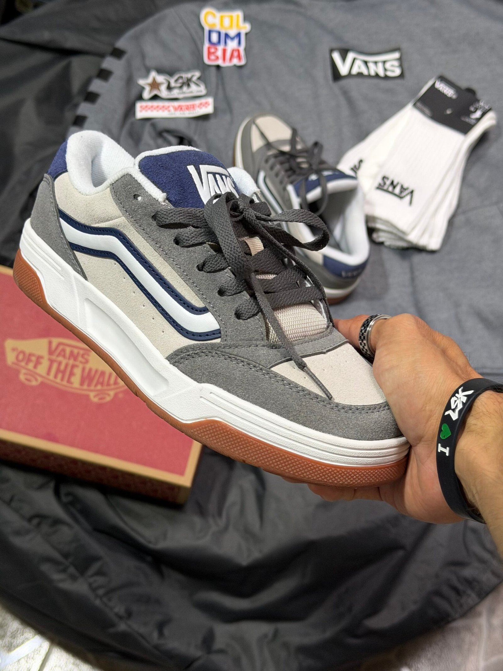 Tenis Chunky Vans Hylane Gris Unisex (Azul)