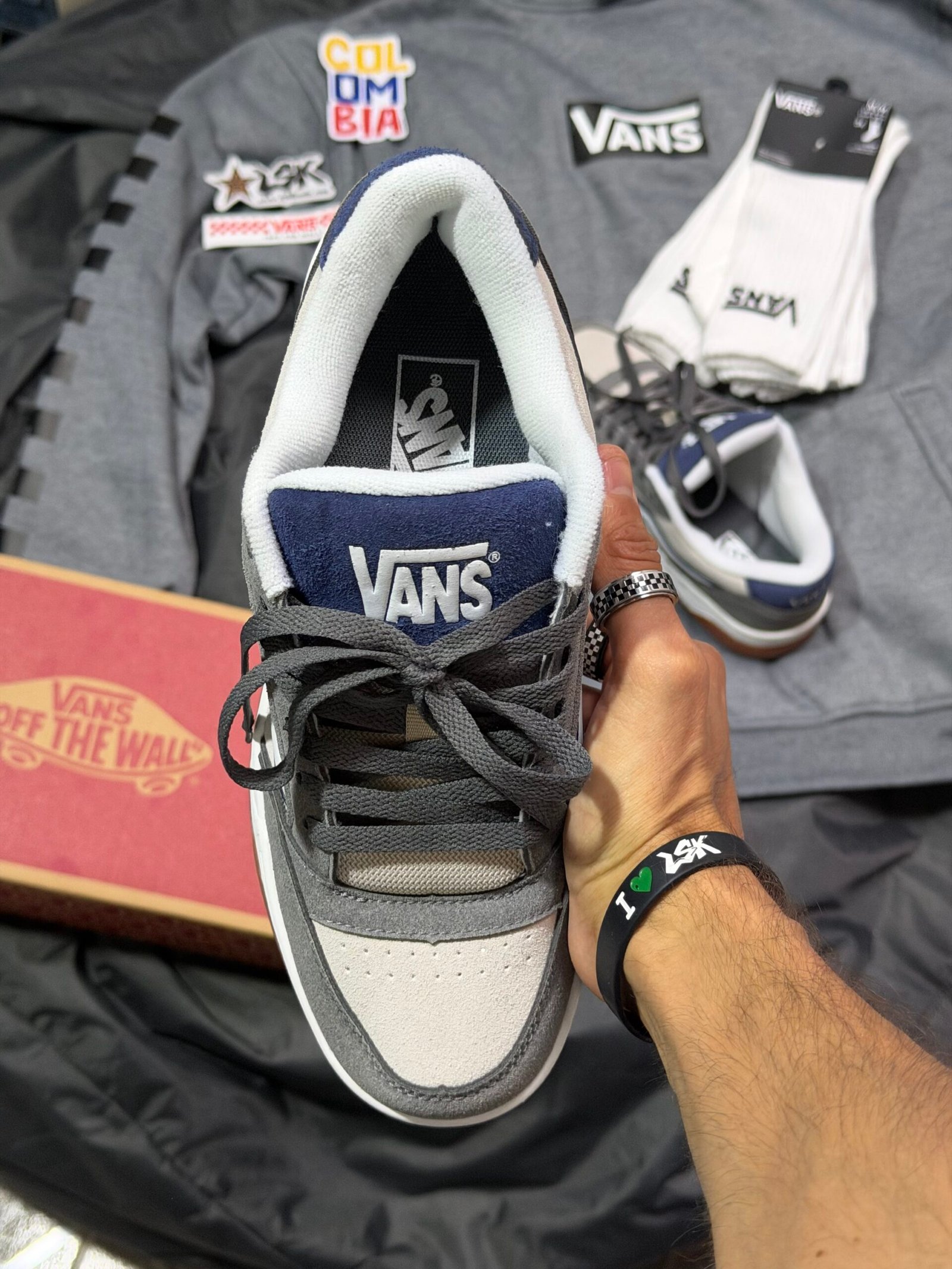 Tenis Chunky Vans Hylane Gris Unisex (Azul)