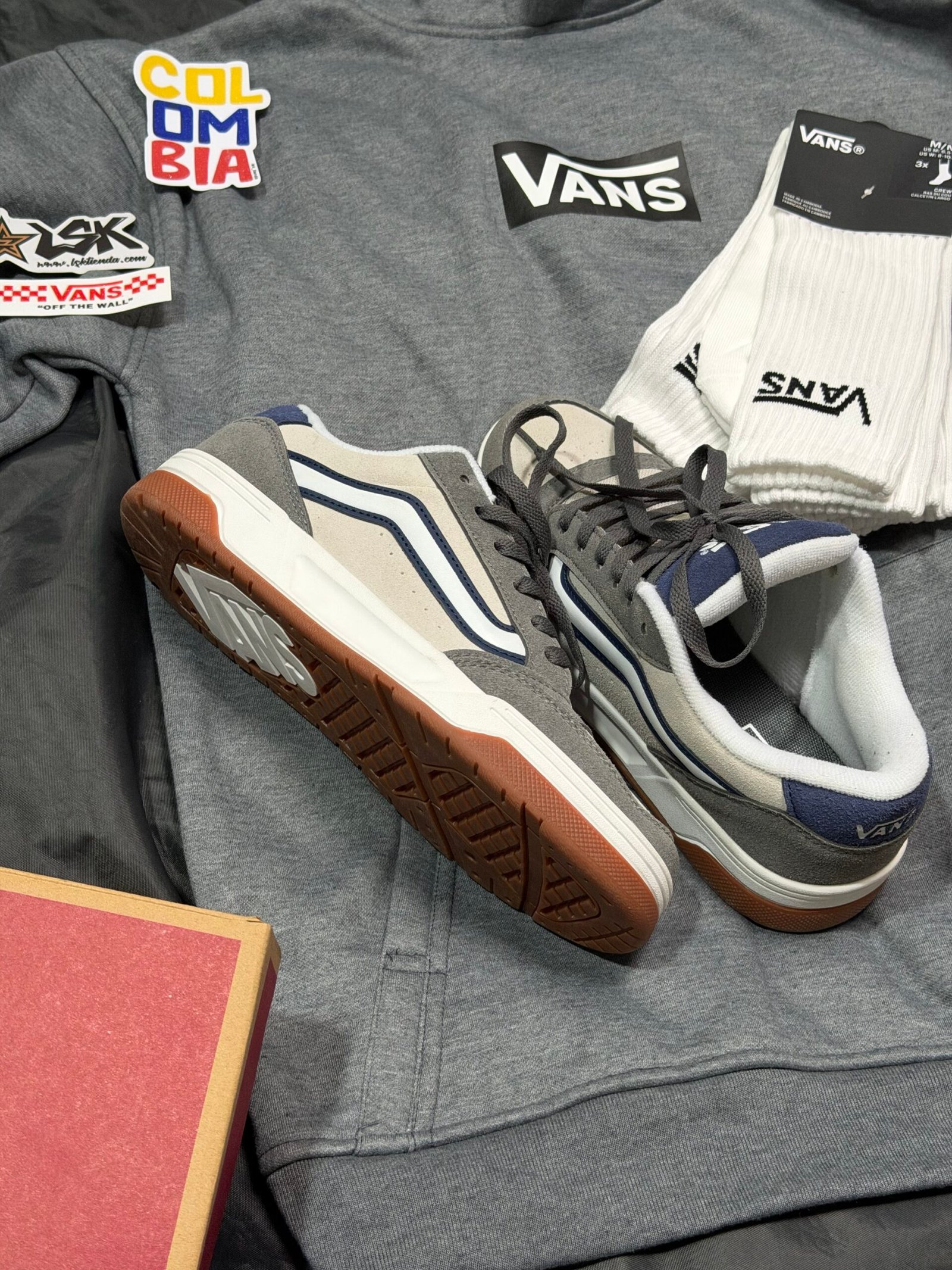 Tenis Chunky Vans Hylane Gris Unisex (Azul)