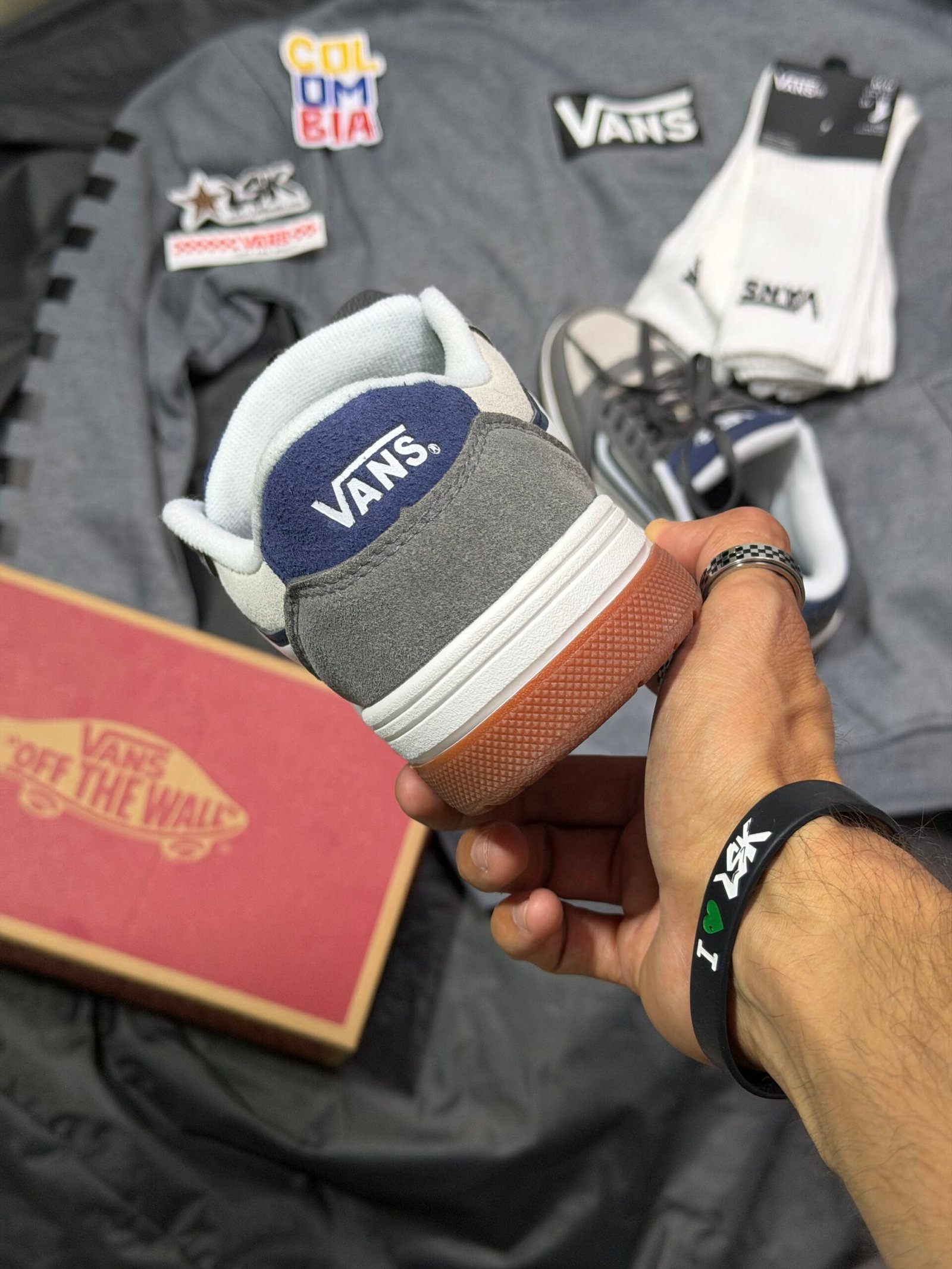 Tenis Chunky Vans Hylane Gris Unisex (Azul)