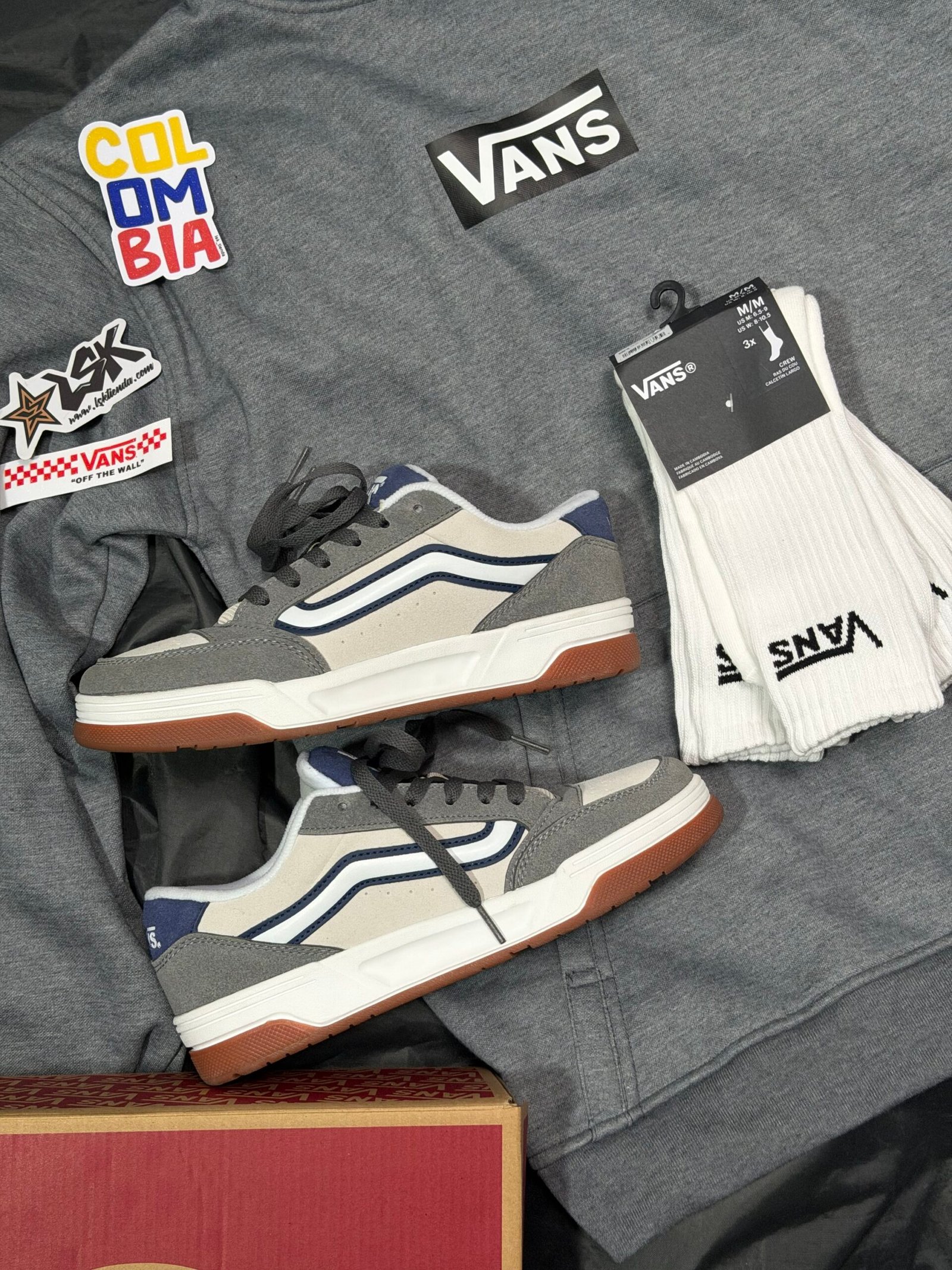Tenis Chunky Vans Hylane Gris Unisex (Azul)