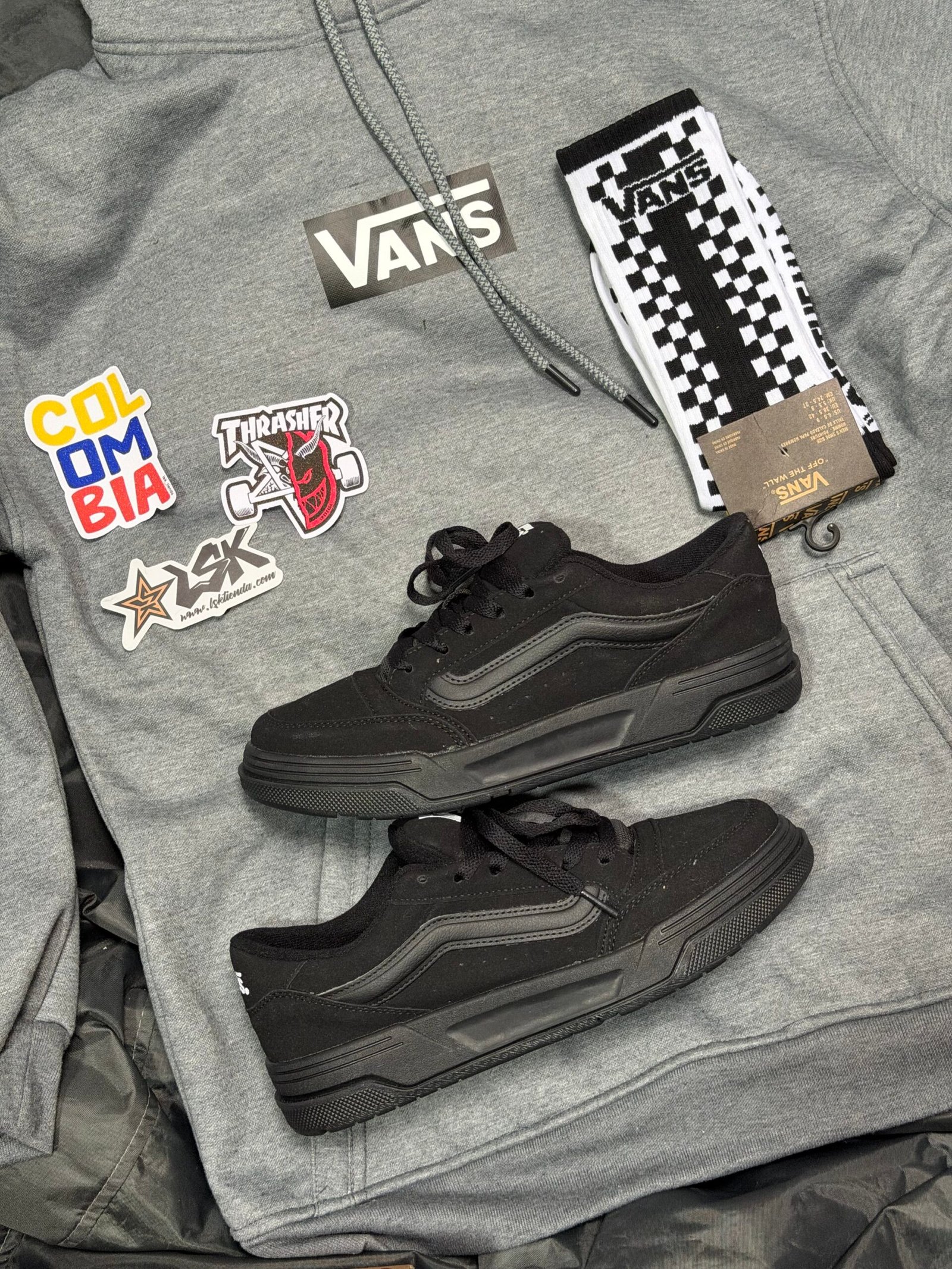 Tenis Chunky Vans Hylane Negros Unisex (All Black )