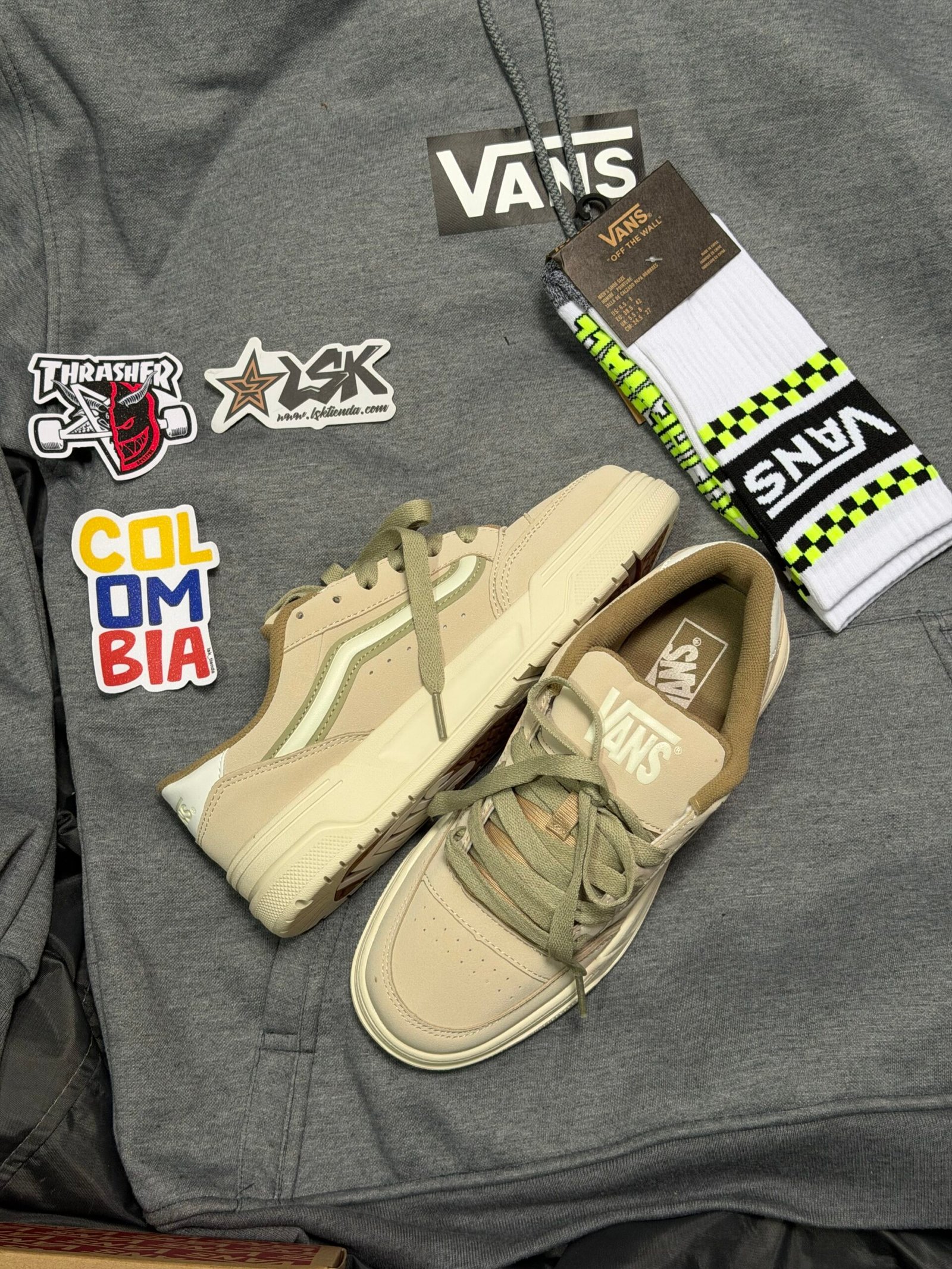 Tenis Chunky Vans Hylane Habano Verde Unisex