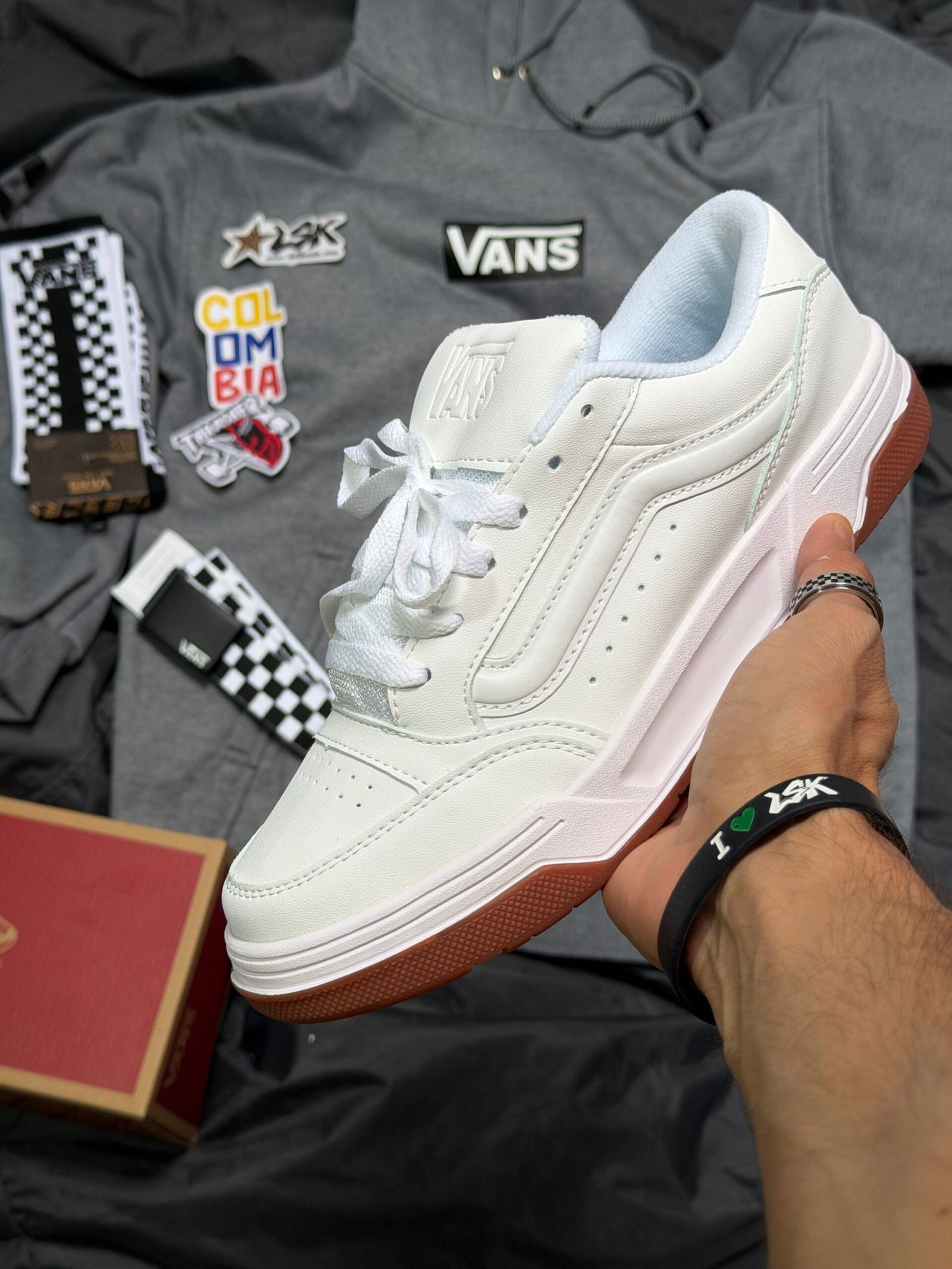 Tenis Chunky Vans Hylane Blancos Unisex (Triple White)