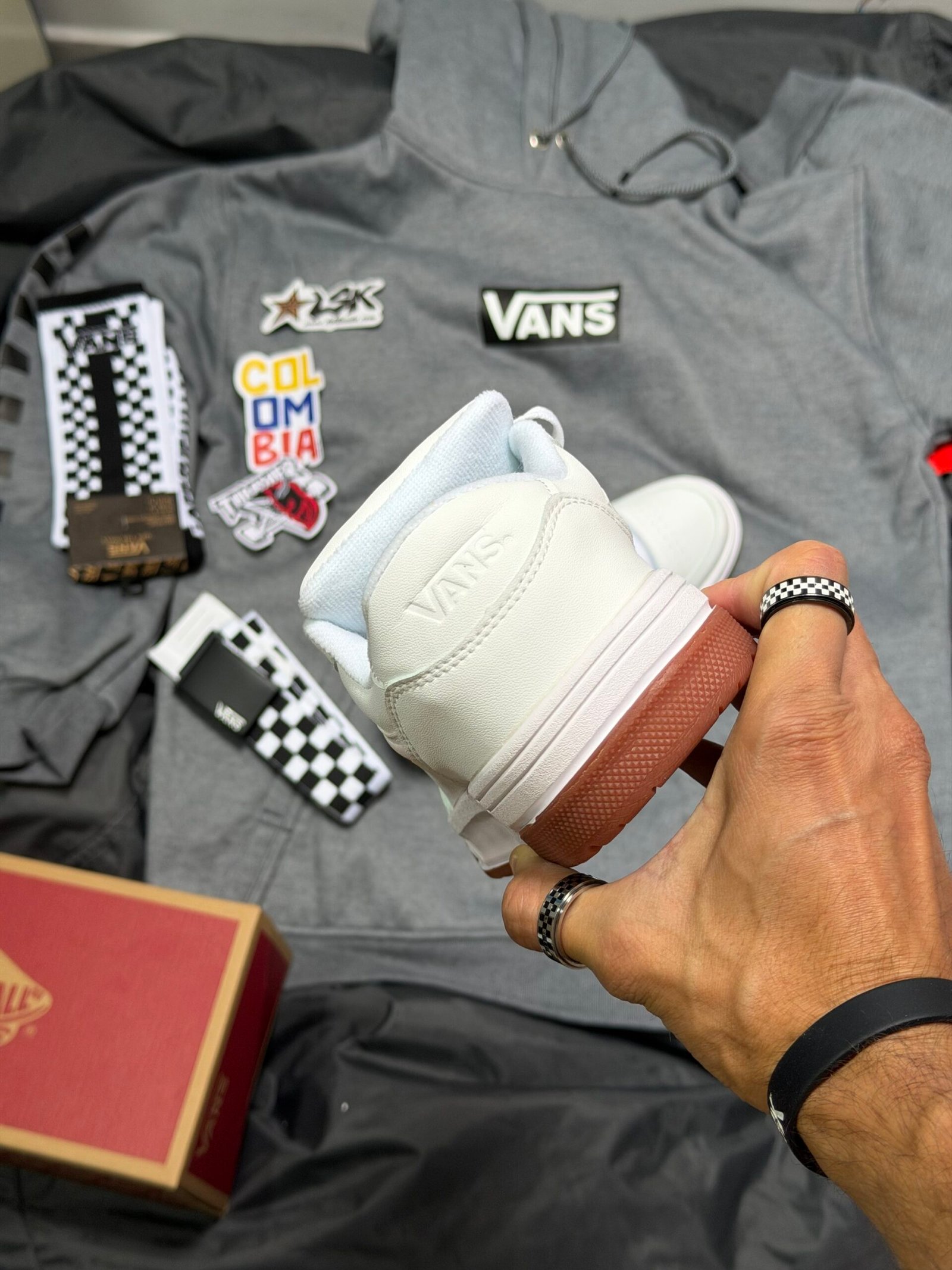 Tenis Chunky Vans Hylane Blancos Unisex (Triple White)