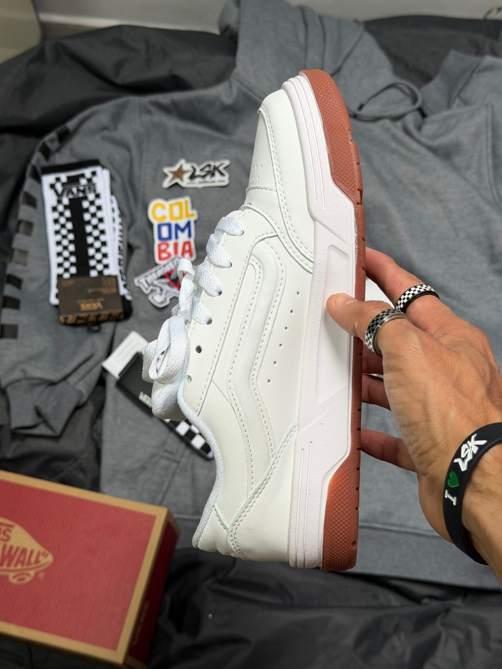 Tenis Chunky Vans Hylane Blancos Unisex (Triple White)