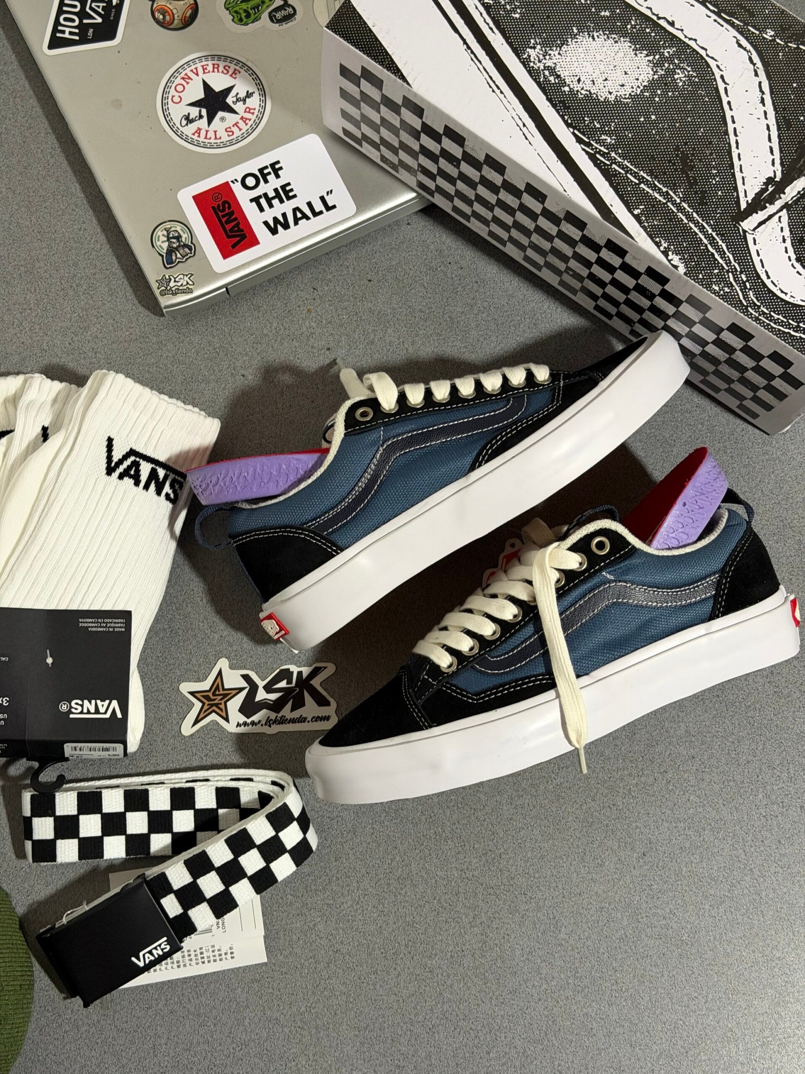 Tenis Vans Skate Old Skool 36 + Azul Unisex