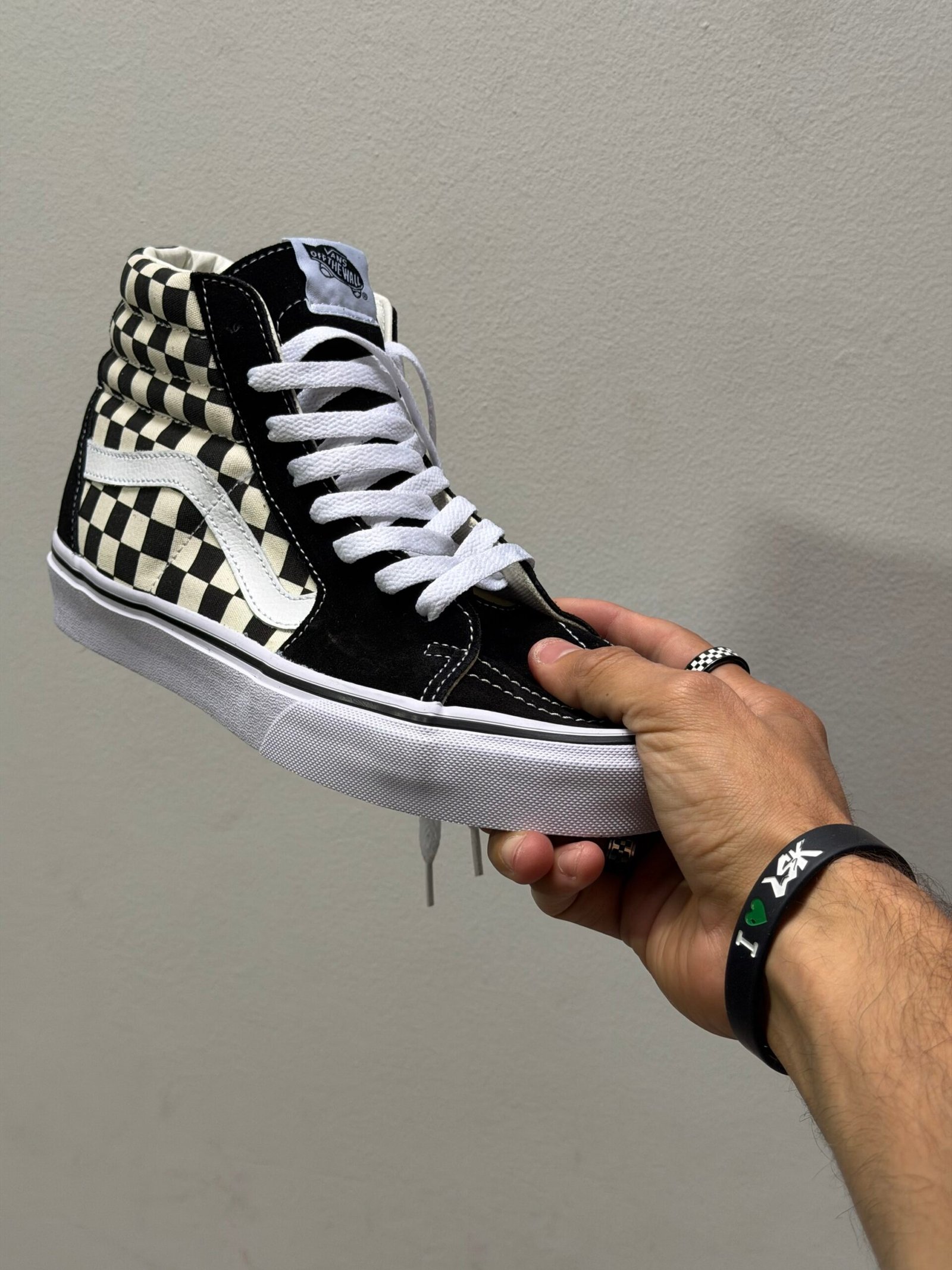Tenis Vans Bota Sk8 Hi Cuadros (Checkerboard) Unisex