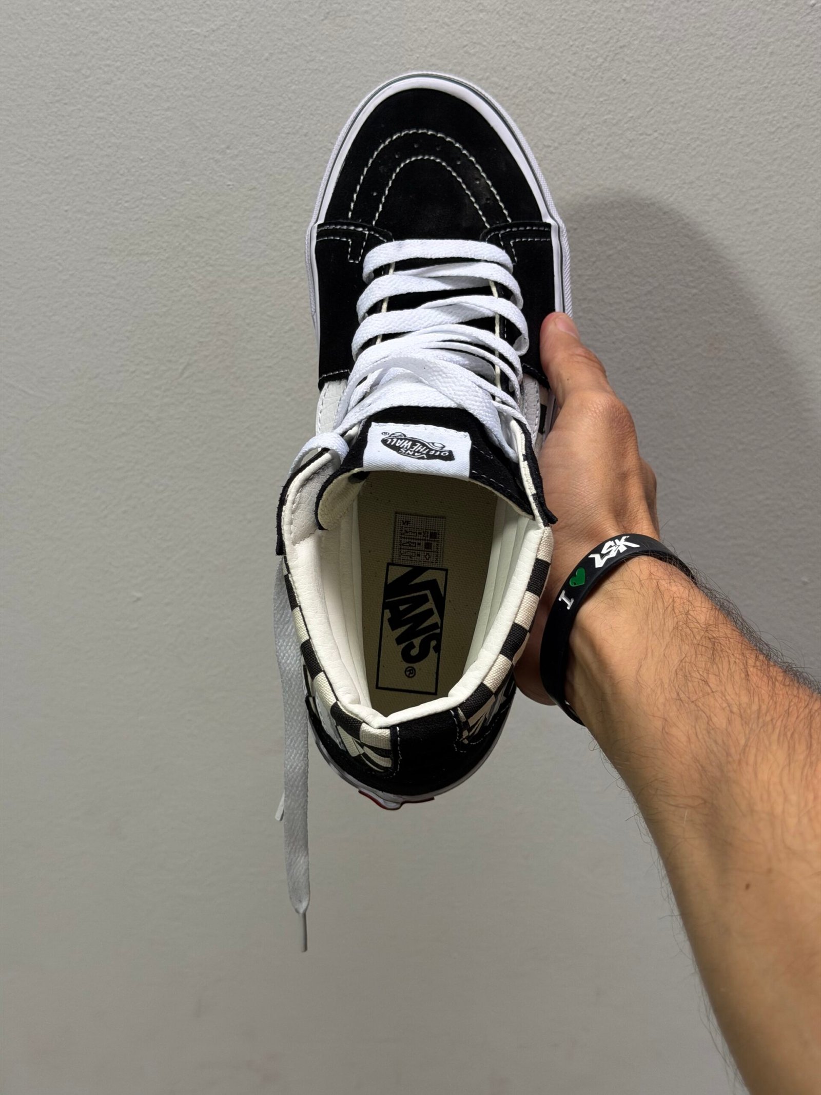 Tenis Vans Bota Sk8 Hi Cuadros (Checkerboard) Unisex