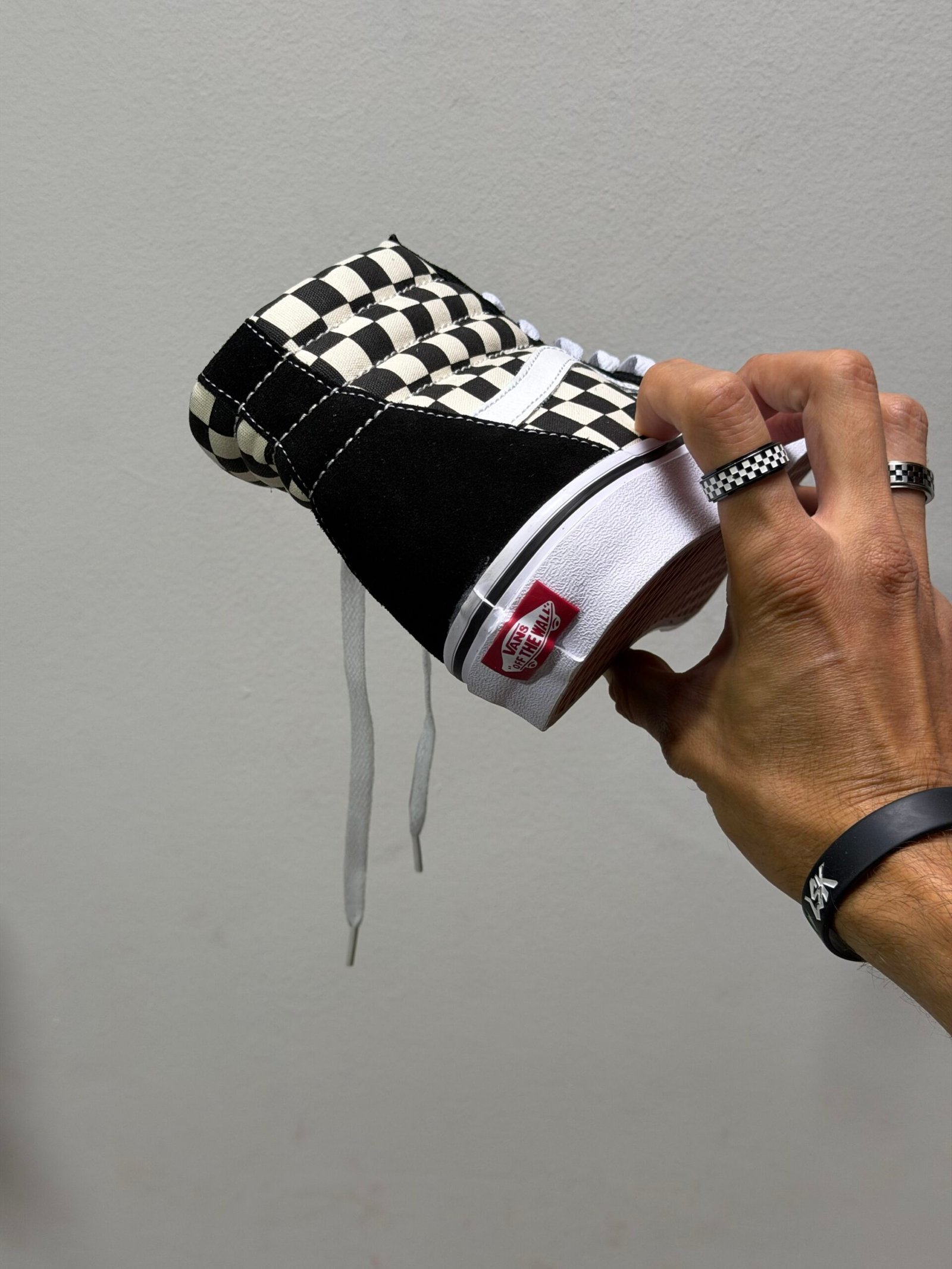 Tenis Vans Bota Sk8 Hi Cuadros (Checkerboard) Unisex