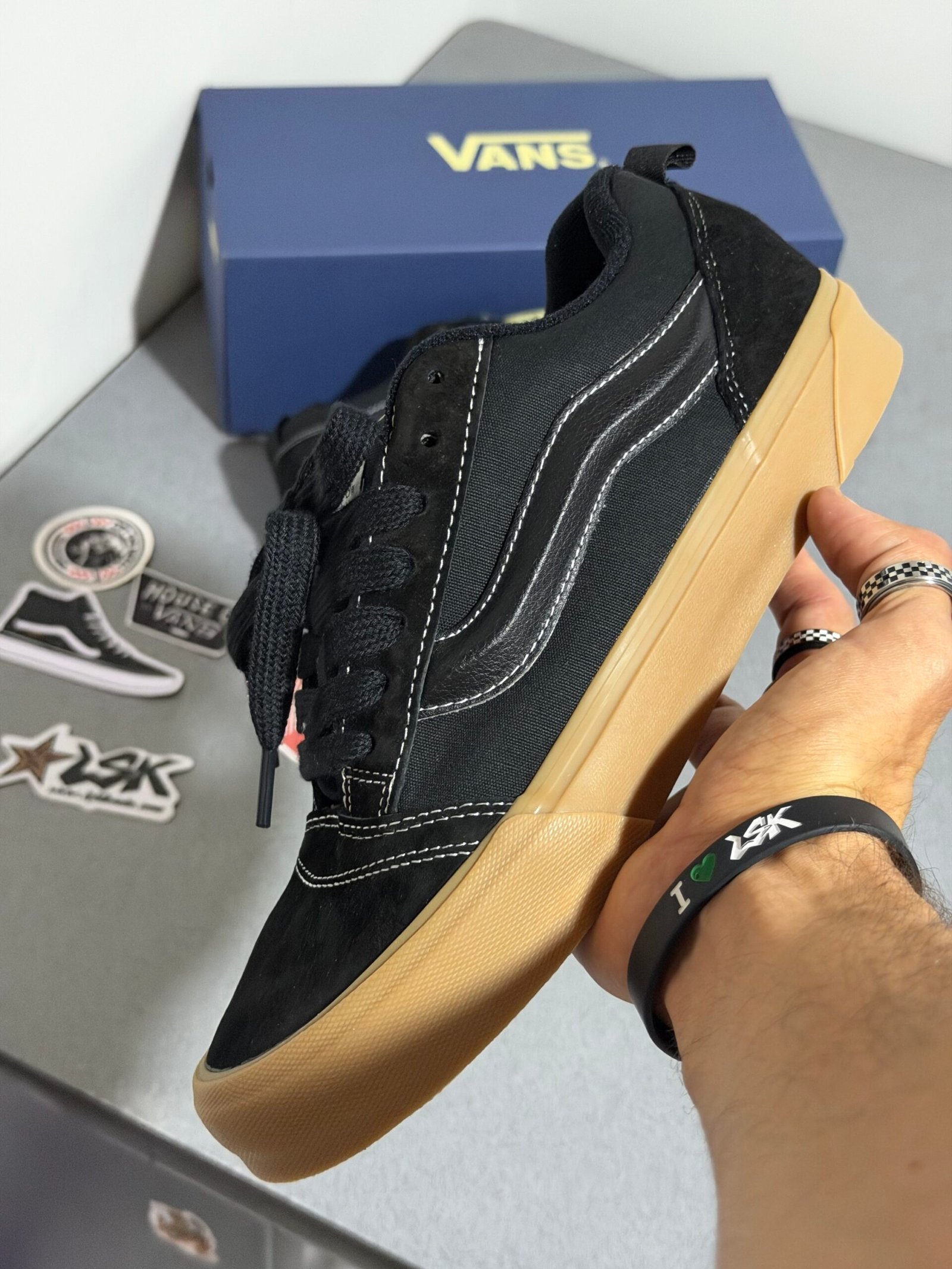 Tenis Vans Chunky Knu Skool Negros Gum